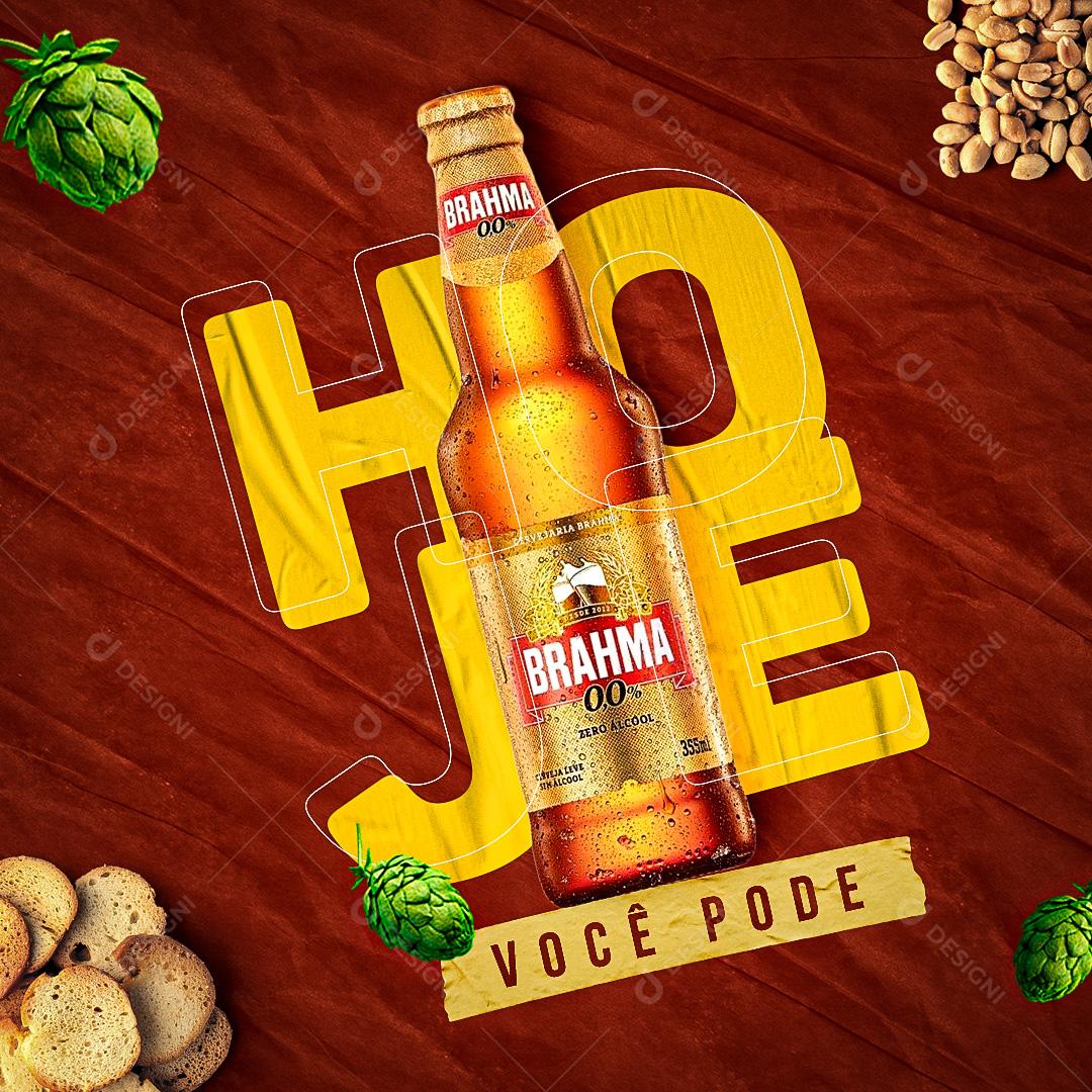 Brahma 0,0% Álcool Hoje Social Media PSD Editável