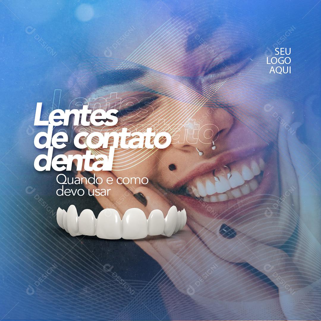 Lentes de Contato Dental Social Media PSD Editável Odontologia