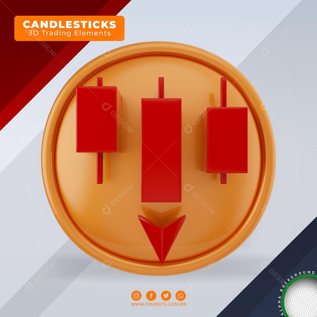 Candlesticks Elemento Para Composição PSD