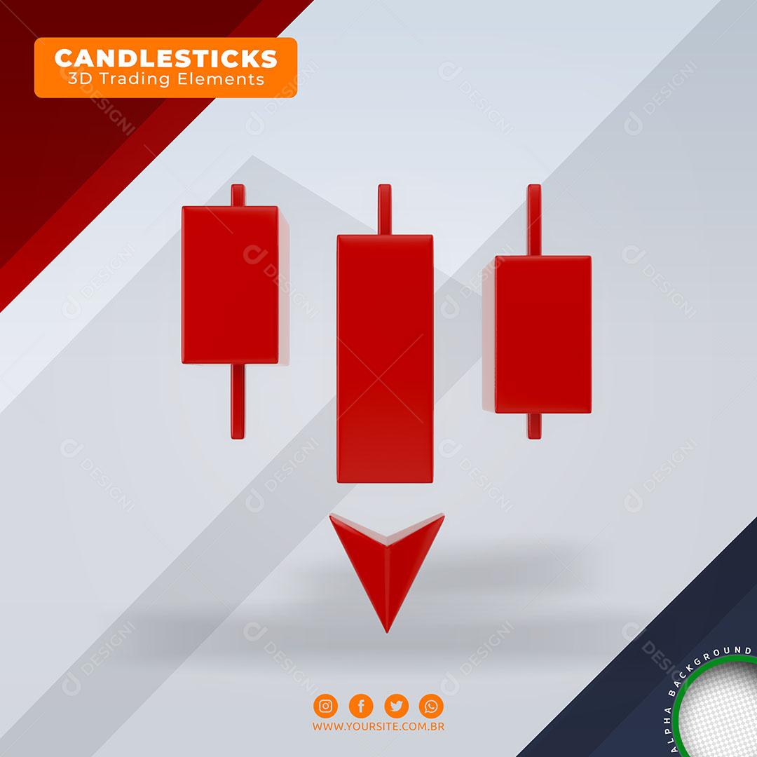 Candlesticks Element For Composition PSD