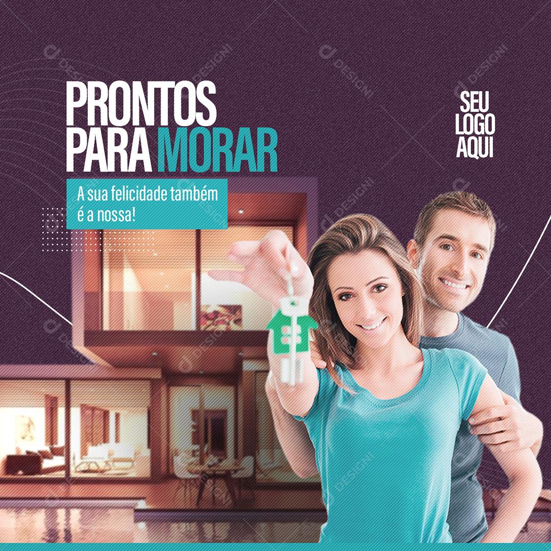 Post Feed Imobiliária Prontos Para Morar Social Media PSD Editável