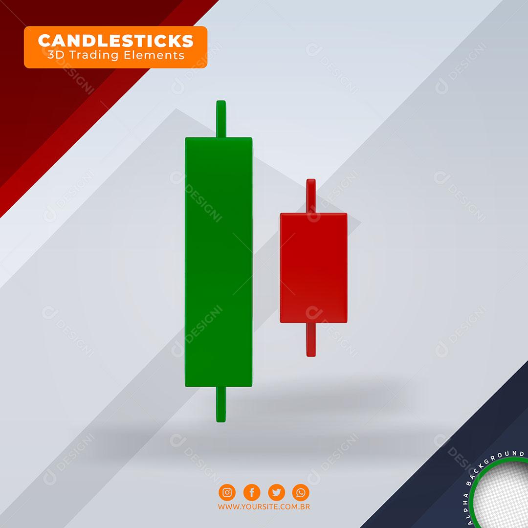 Candlesticks Elemento Para Composição PSD