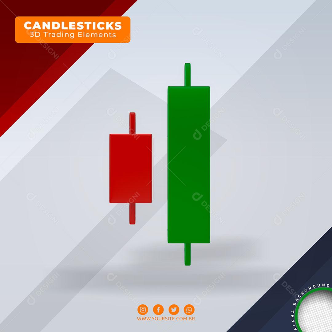Candlesticks Elemento Para Composição PSD