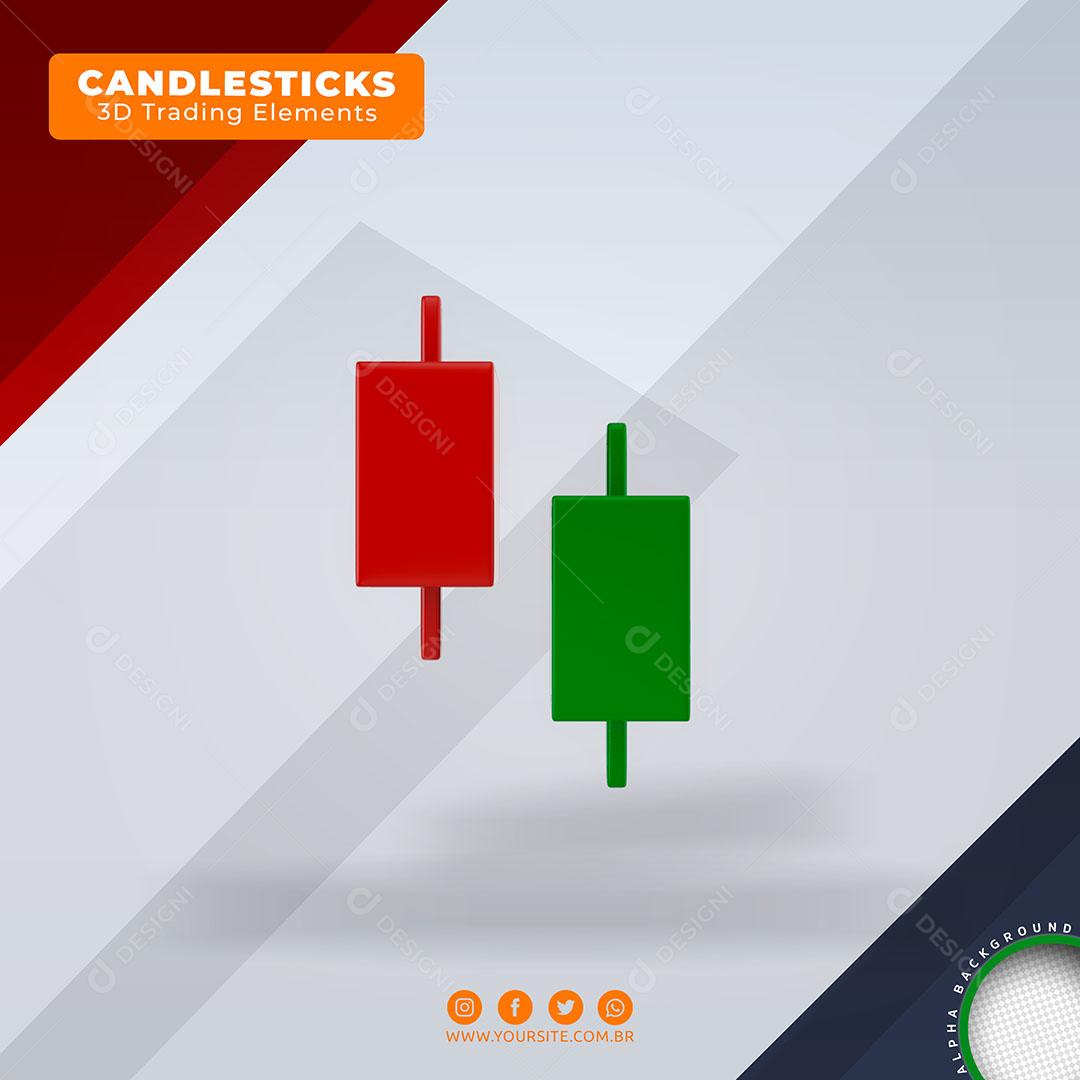 Candlesticks Elemento Para Composição PSD