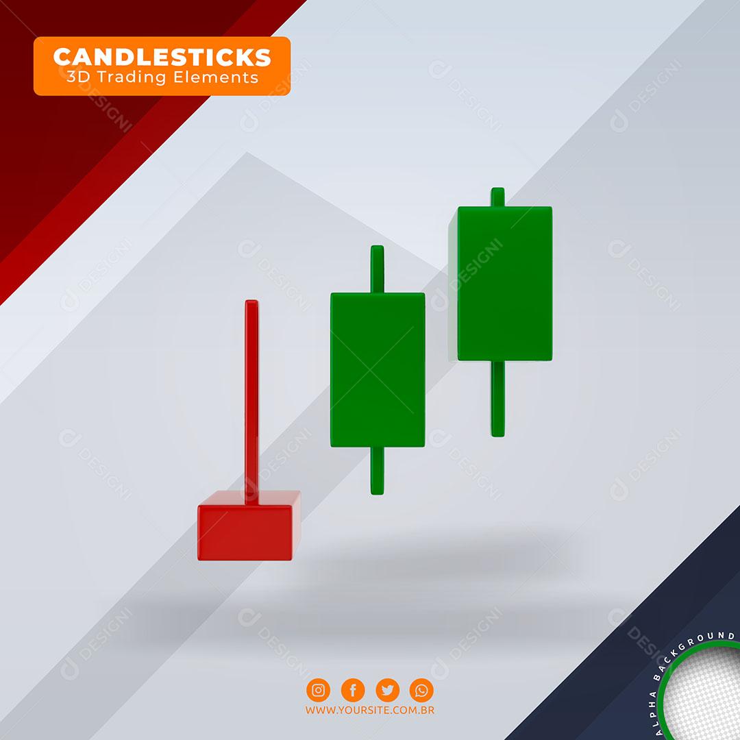 Candlesticks Elemento Para Composição PSD
