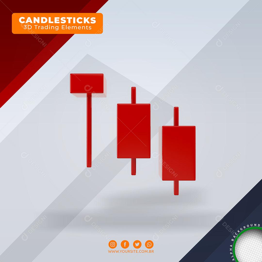Candlesticks Elemento Para Composição PSD