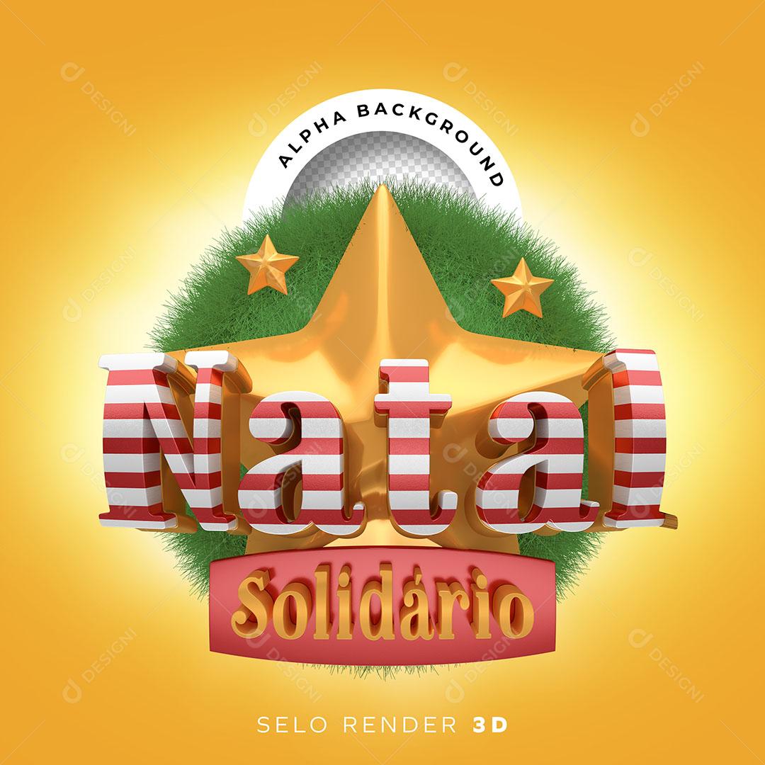 Natal Premiado Selo 3D Para Composição PNG Transparente