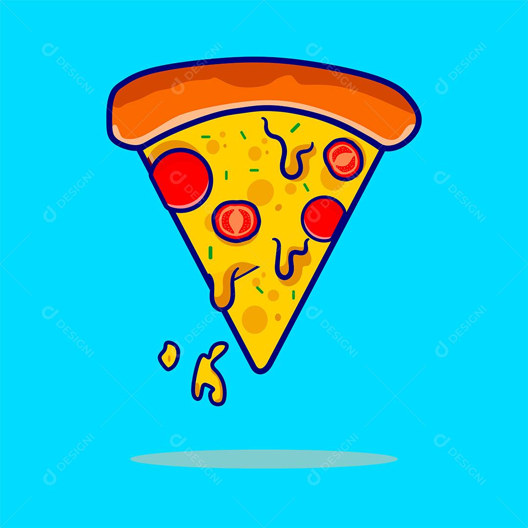 Elemento Para Composição Fatia de Pizza EPS