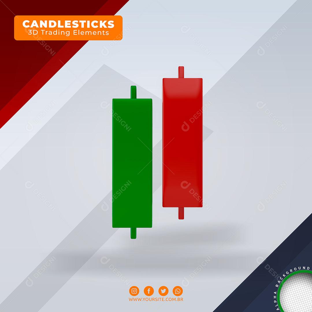Candlesticks Element For Composition PSD