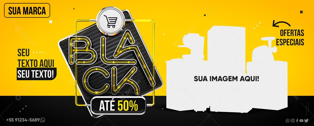 Banner Ofertas Especiais Black Friday Social Media PSD Editável
