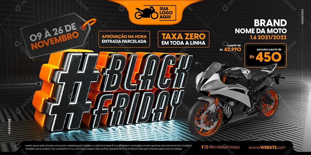 Banner Black Friday Concessionária Social Media PSD Editável Social Media PSD Editável