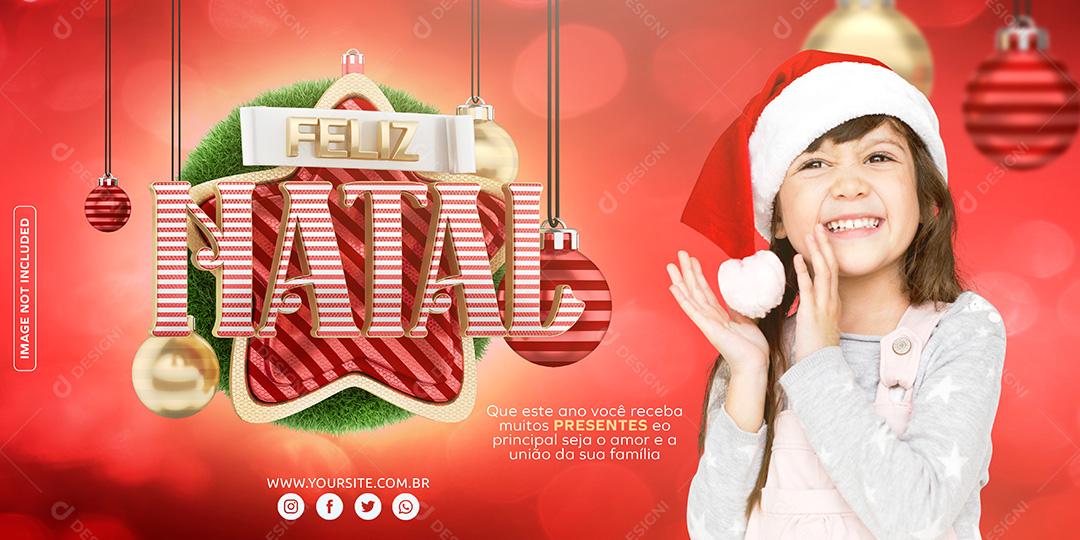 Banner Feliz Natal Social Media PSD Editável