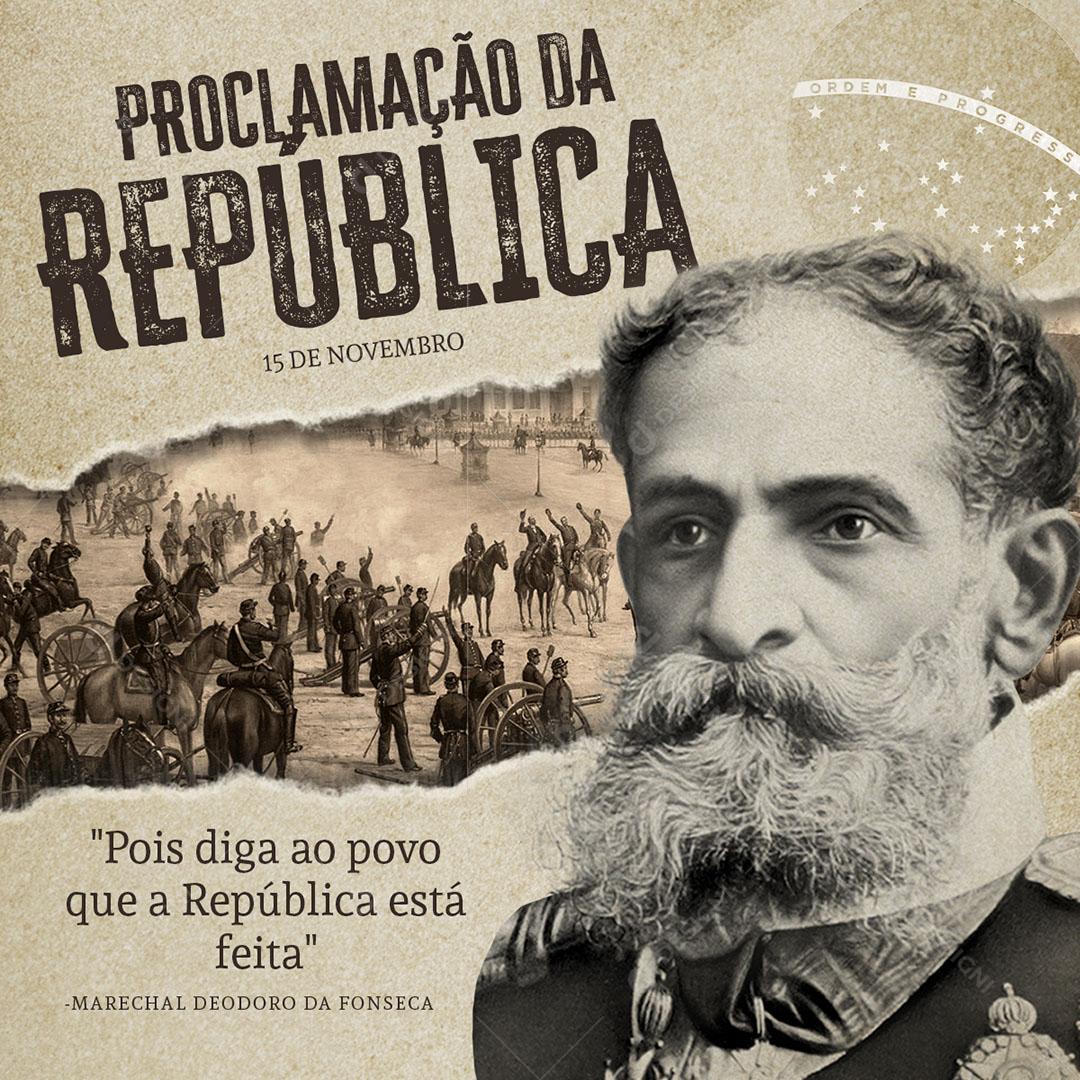 Post Feed Data Comemorativa Proclamação da Republica Social Media PSD Editável