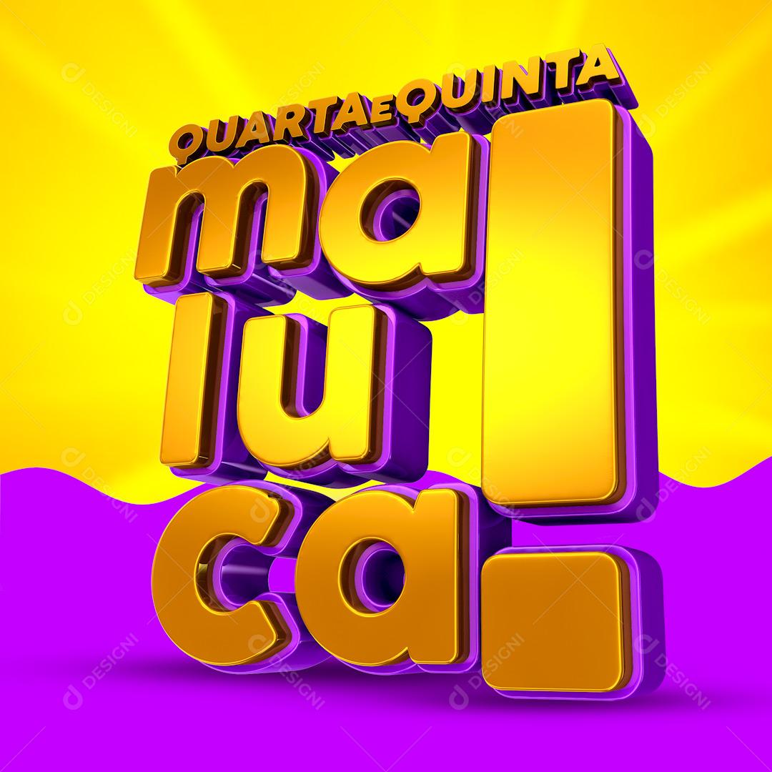 Quarta e Quinta Maluca Selo 3D Para Composição PSD