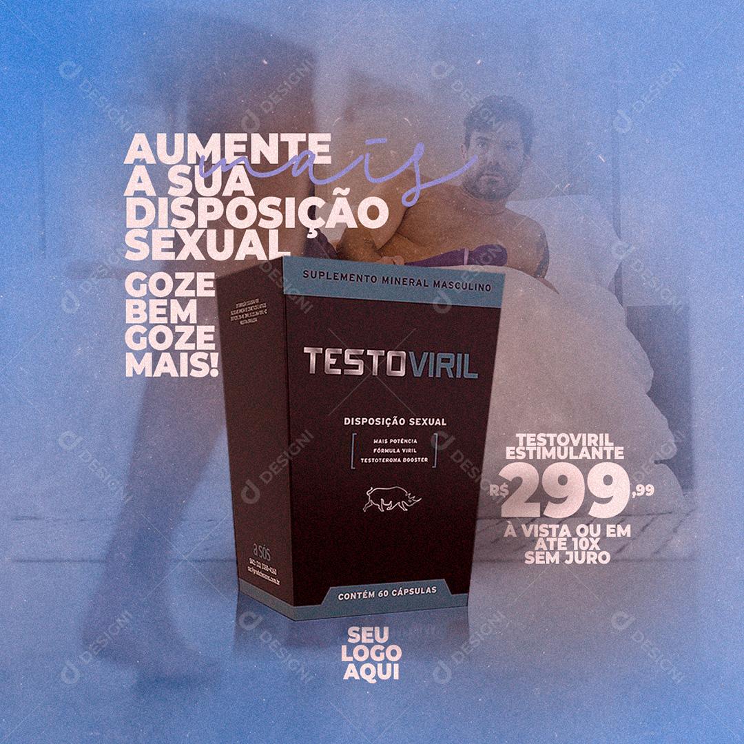Aumente A Sua Disposição Sexual Sex Shop Social Media PSD Editável
