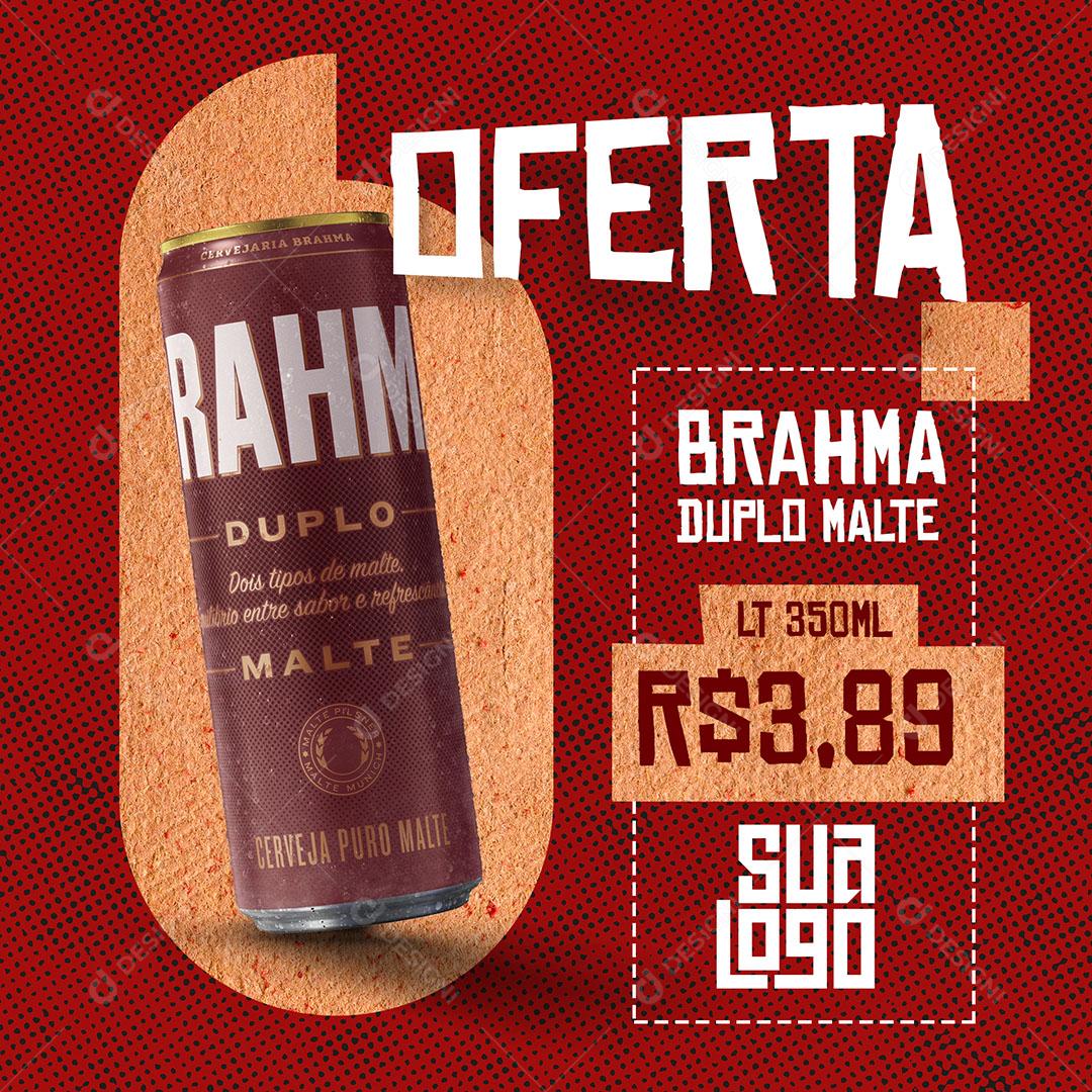 Template Social Media Distribuidora Oferta Cerveja Brahma PSD Editável