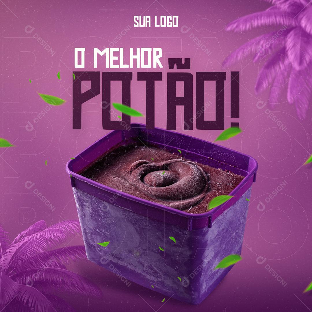 O Melhor Potão De Açaí Da Região Social Media PSD Editável
