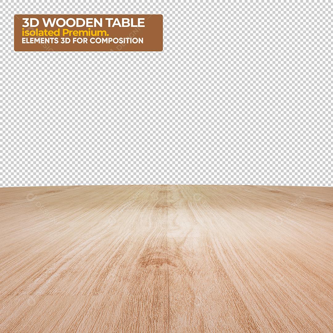 Mesa de Madeira Elemento 3D Para Composição PSD