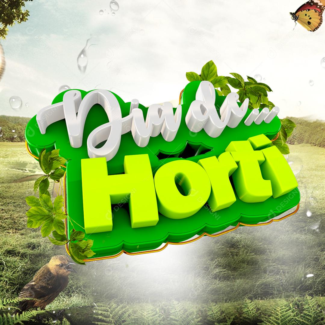 Selo 3D Para Composição Dia De Horti Fruit Imagem PNG