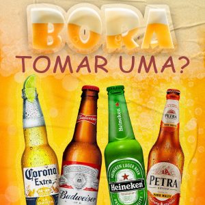 Bora Tomar Uma Cerveja Social Media PSD Editável