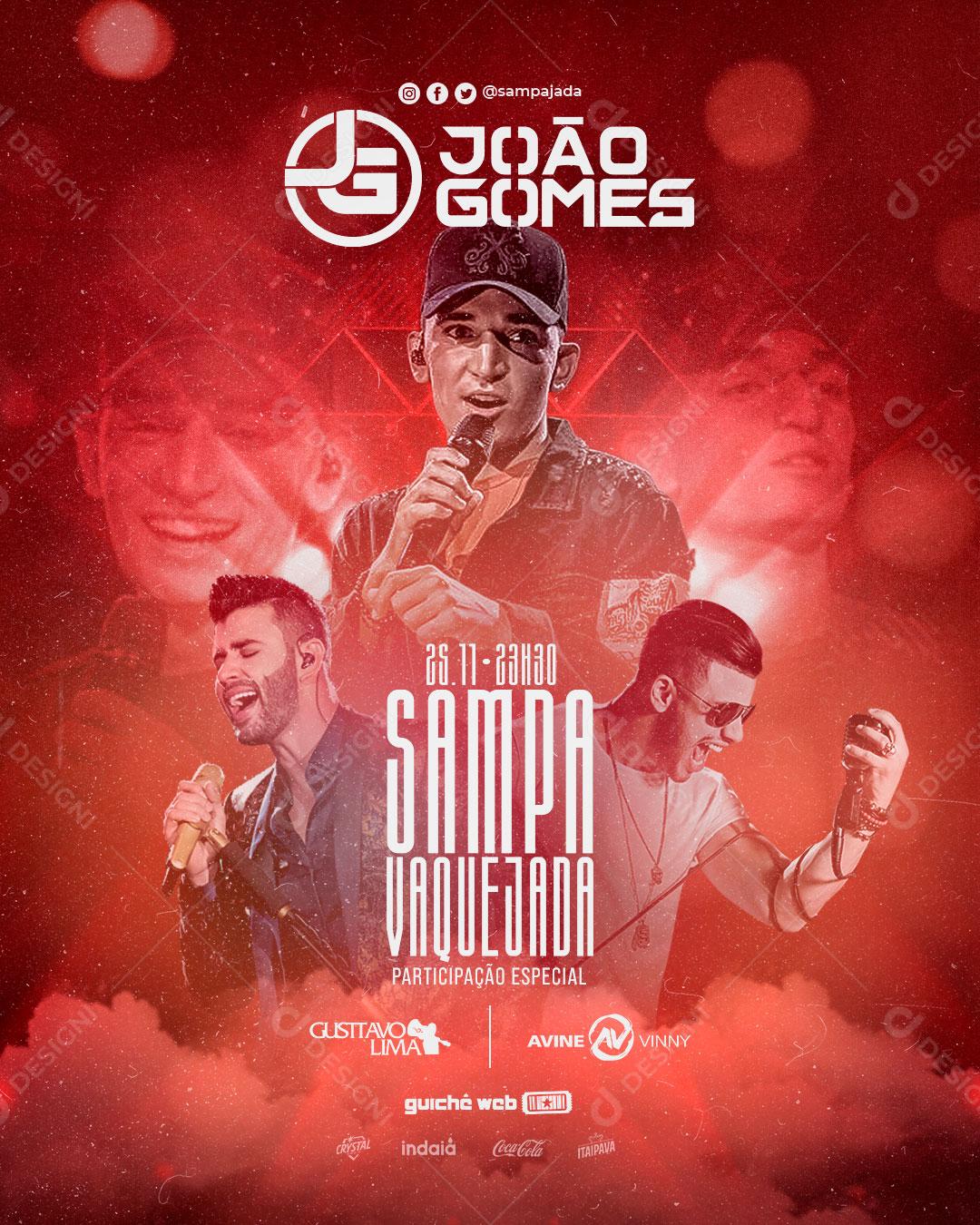 Post Flyer Show Evento Samba Vaquejada Artista Cantores Social Media PSD