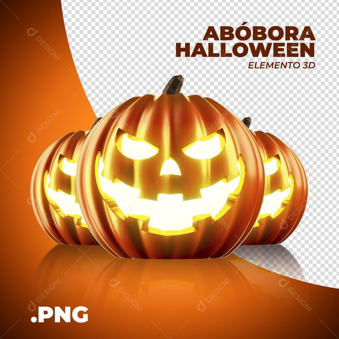 Abóboras de Halloween Elemento 3D Para Composiçao PSD