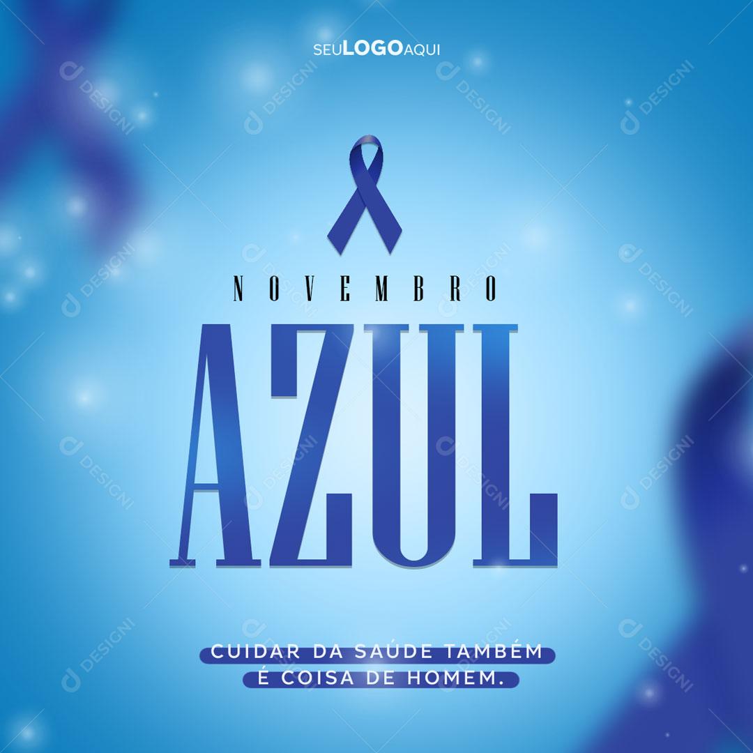 Post Feed Data Comemorativa Novembro Azul Social Media PSD Editável