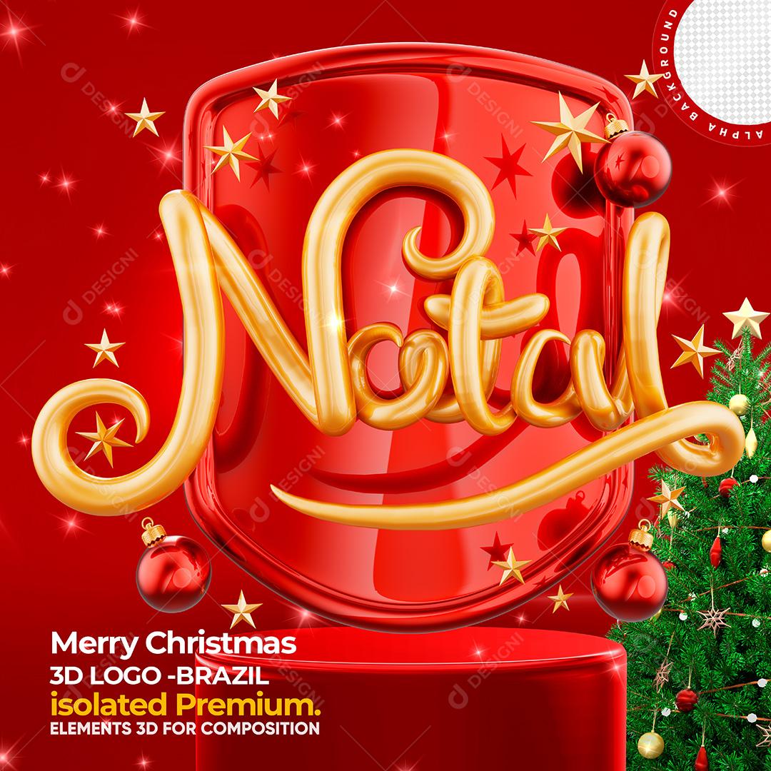 Selo 3D para Composição Escudo Natal PSD