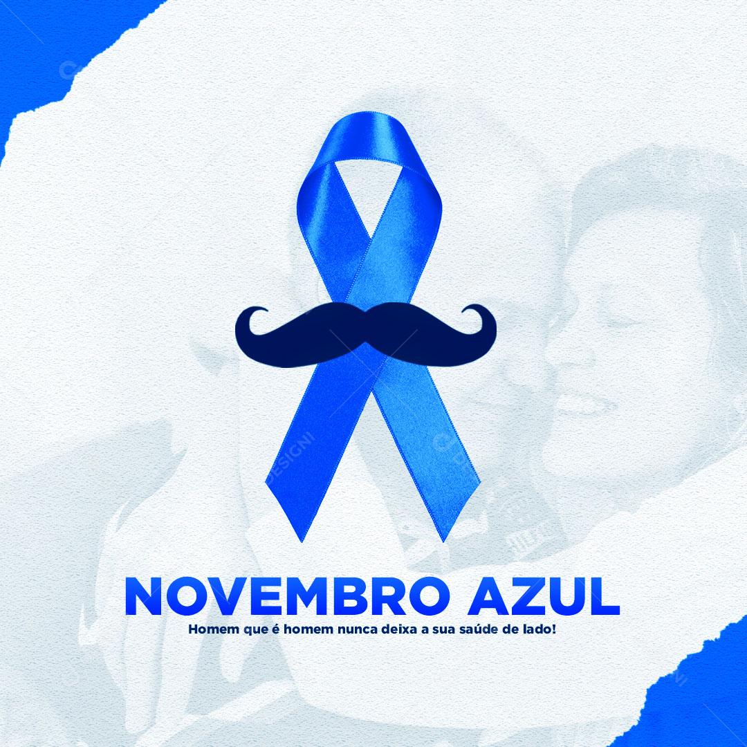 Post Feed Data Comemorativa Novembro Azul Social Media PSD Editável