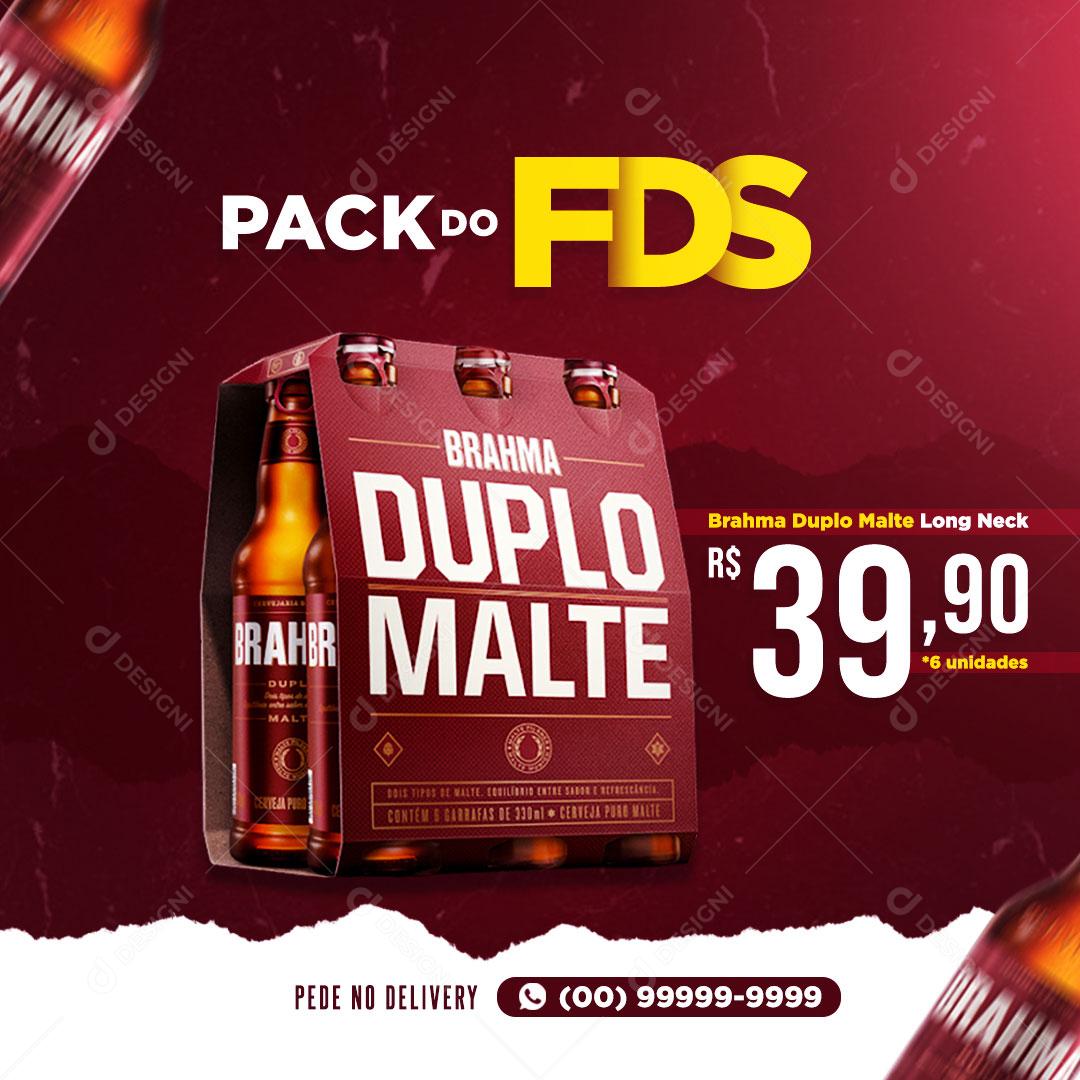 Post Feed Distribuidora Oferta do FDS Pack Brahma Social Media PSD