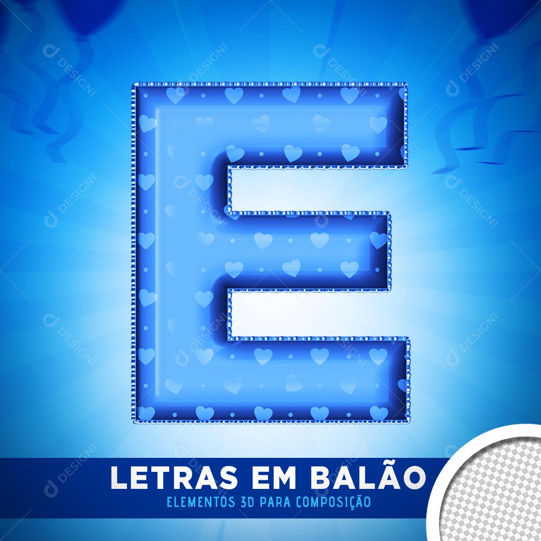 Alfabeto Letra E PNG Transparente