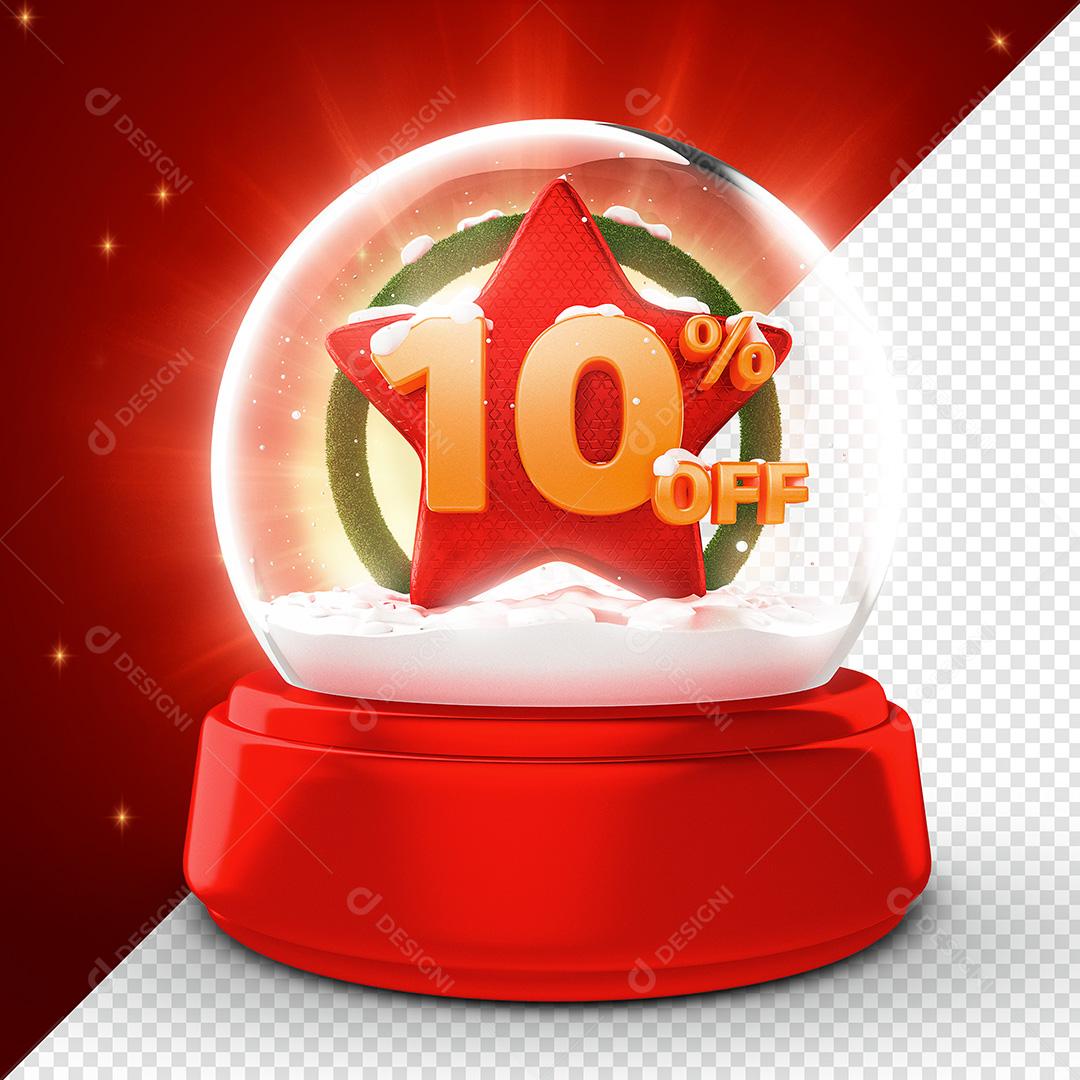 Elemento 3D Para Composição Natal Globo De Natal Com 10% De Desconto PSD
