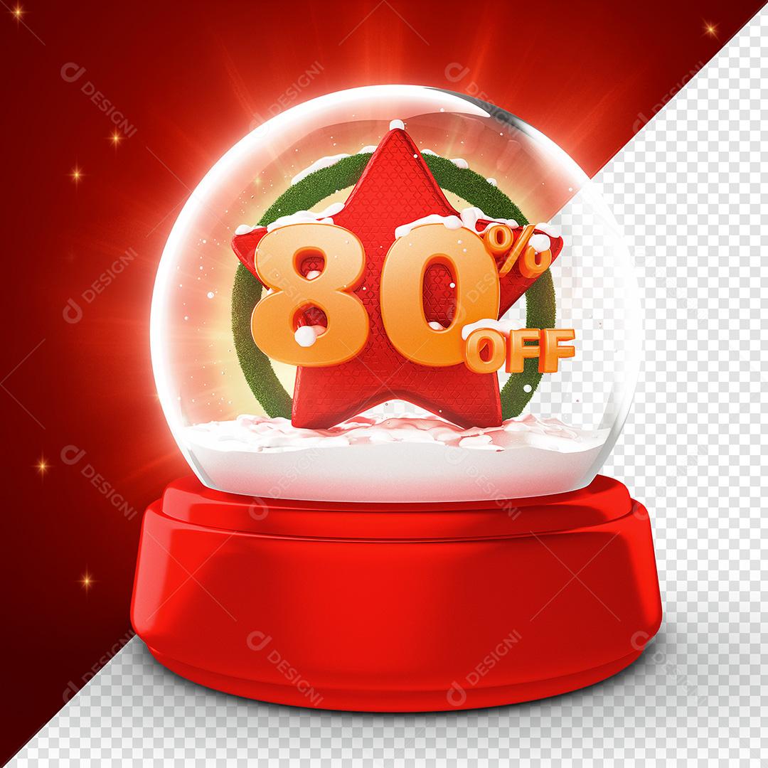 Elemento 3D Para Composição Natal Globo De Natal Com 80% De Desconto PSD