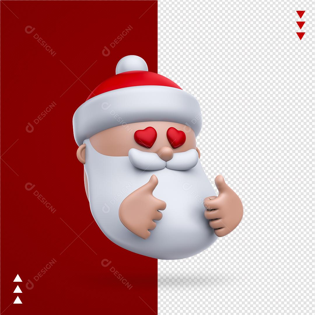 Elemento 3D PNG Para Composição Papai Noel Com Mão De Beleza