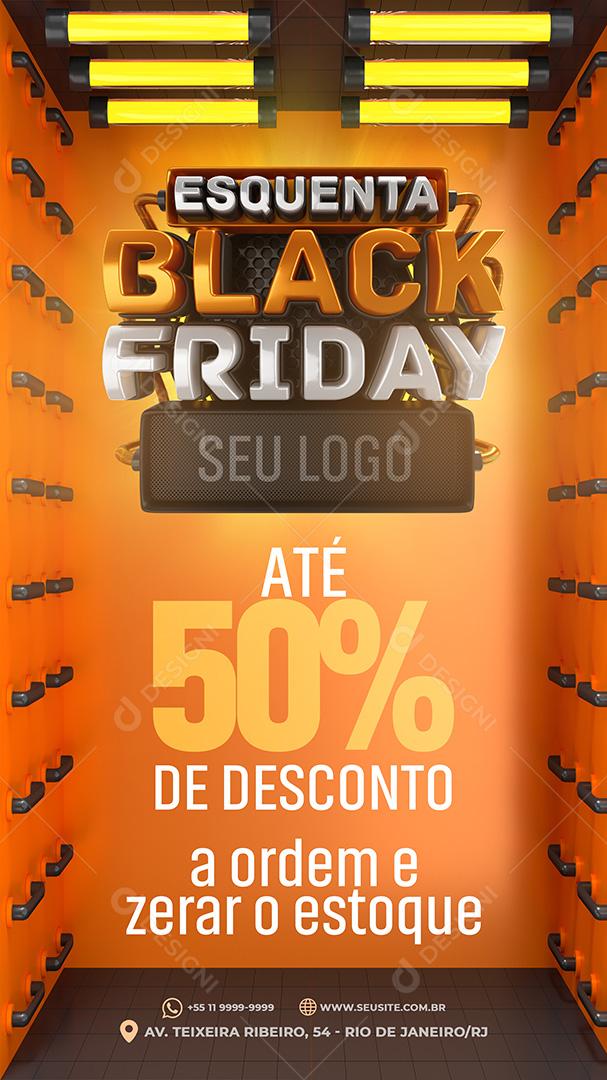 Post Story Esquenta Black Friday Social Media PSD Editável