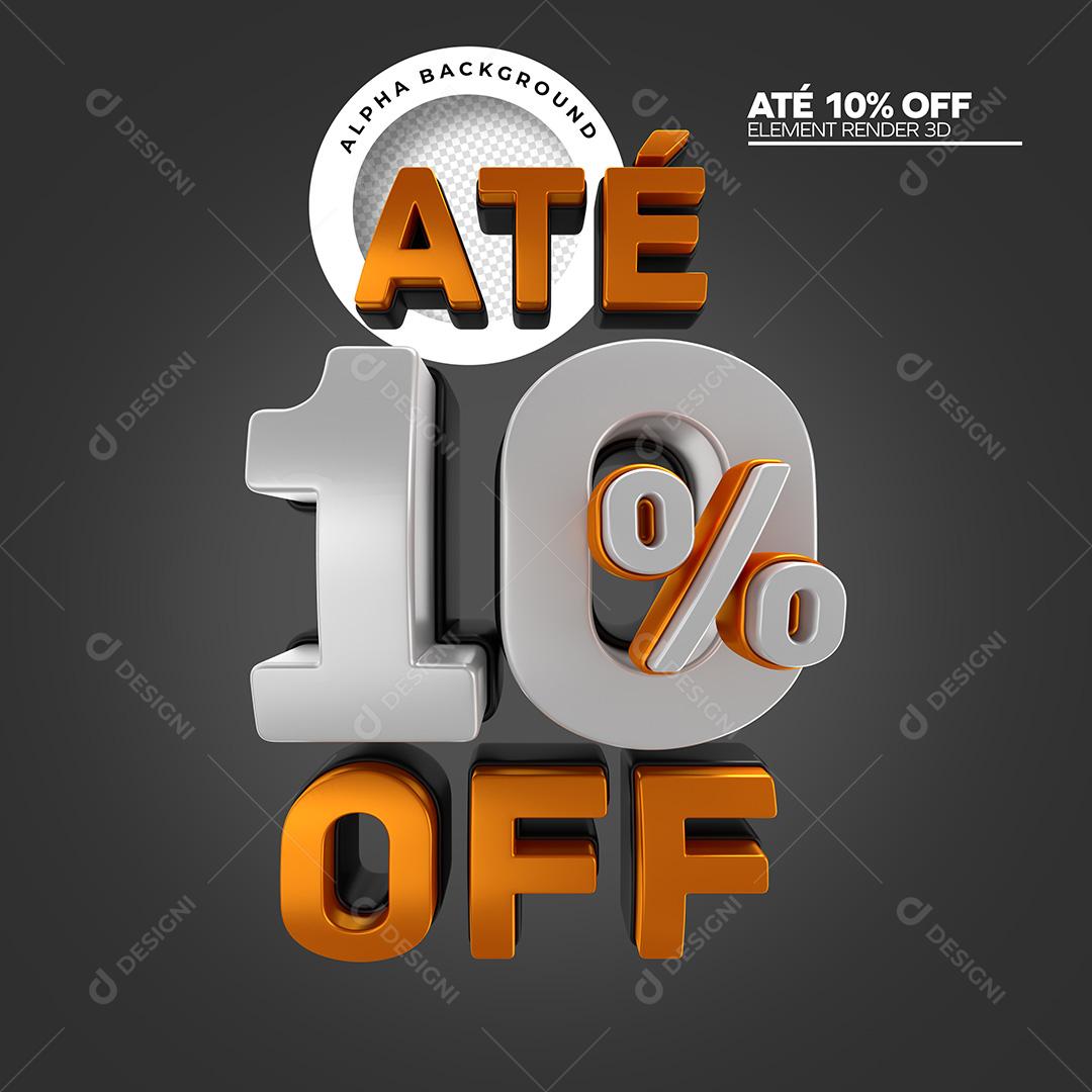 Elemento 3D Para Composição Até 10% Off PNG Transparente Sem Fundo