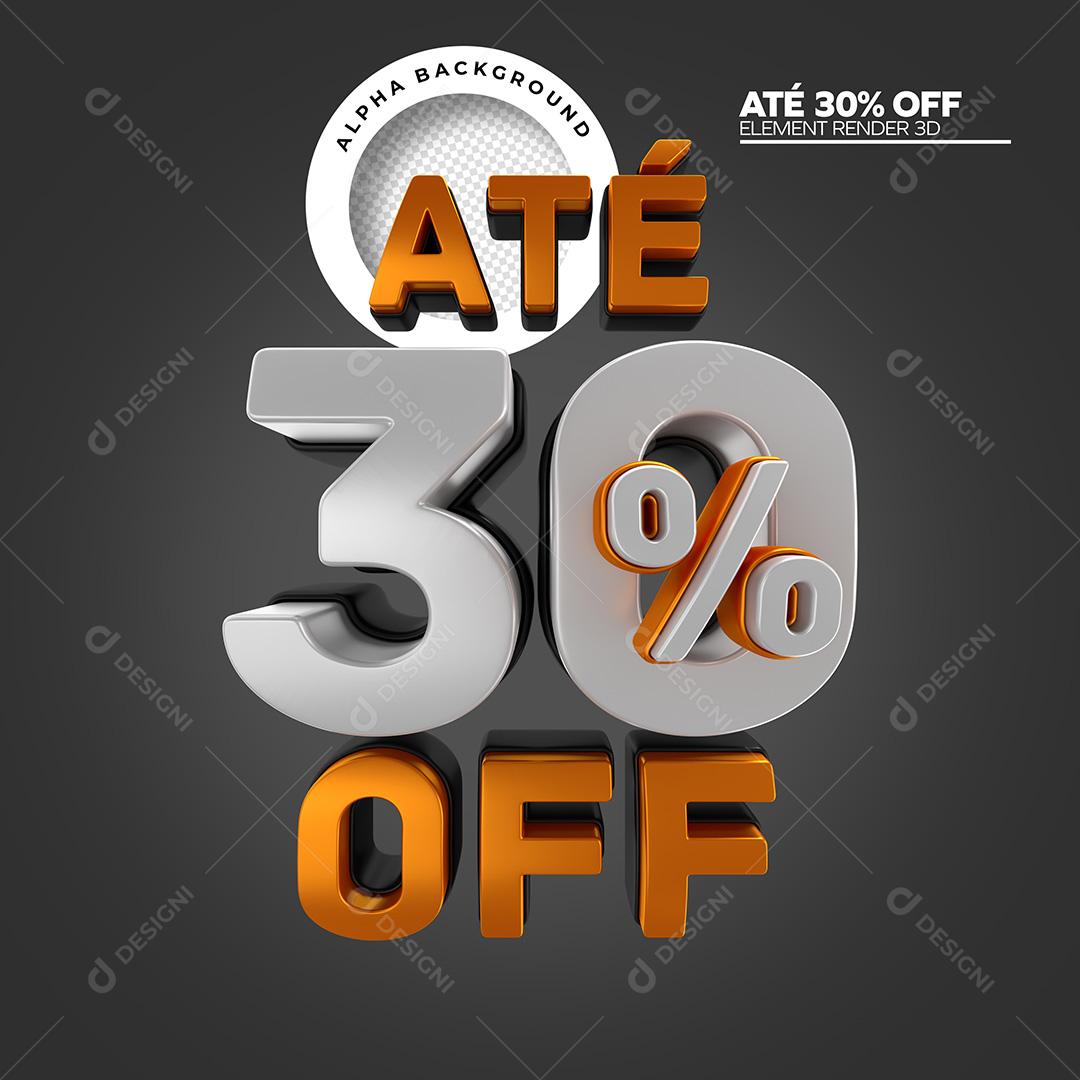 Elemento 3D Para Composição Até 30% Off PNG Transparente Sem Fundo
