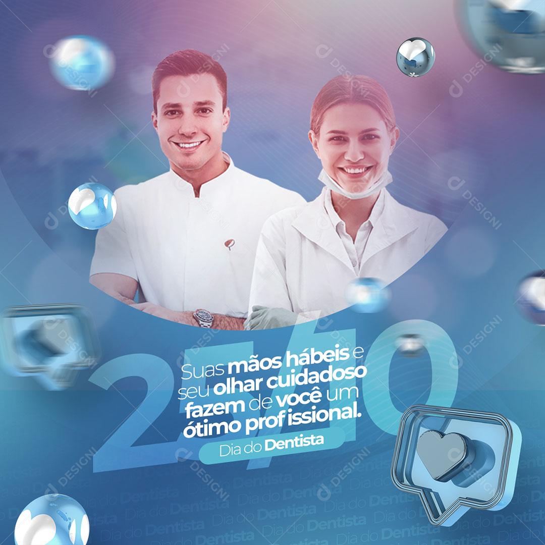 Post Feed Data Comemorativa Dia do Dentista Social Media PSD Editável