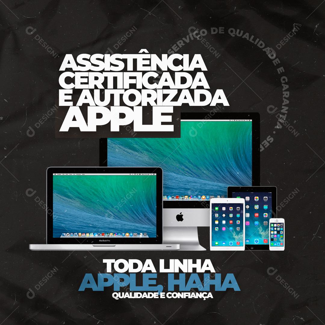 Assistência Certificada Pela Apple Social Media PSD Editável