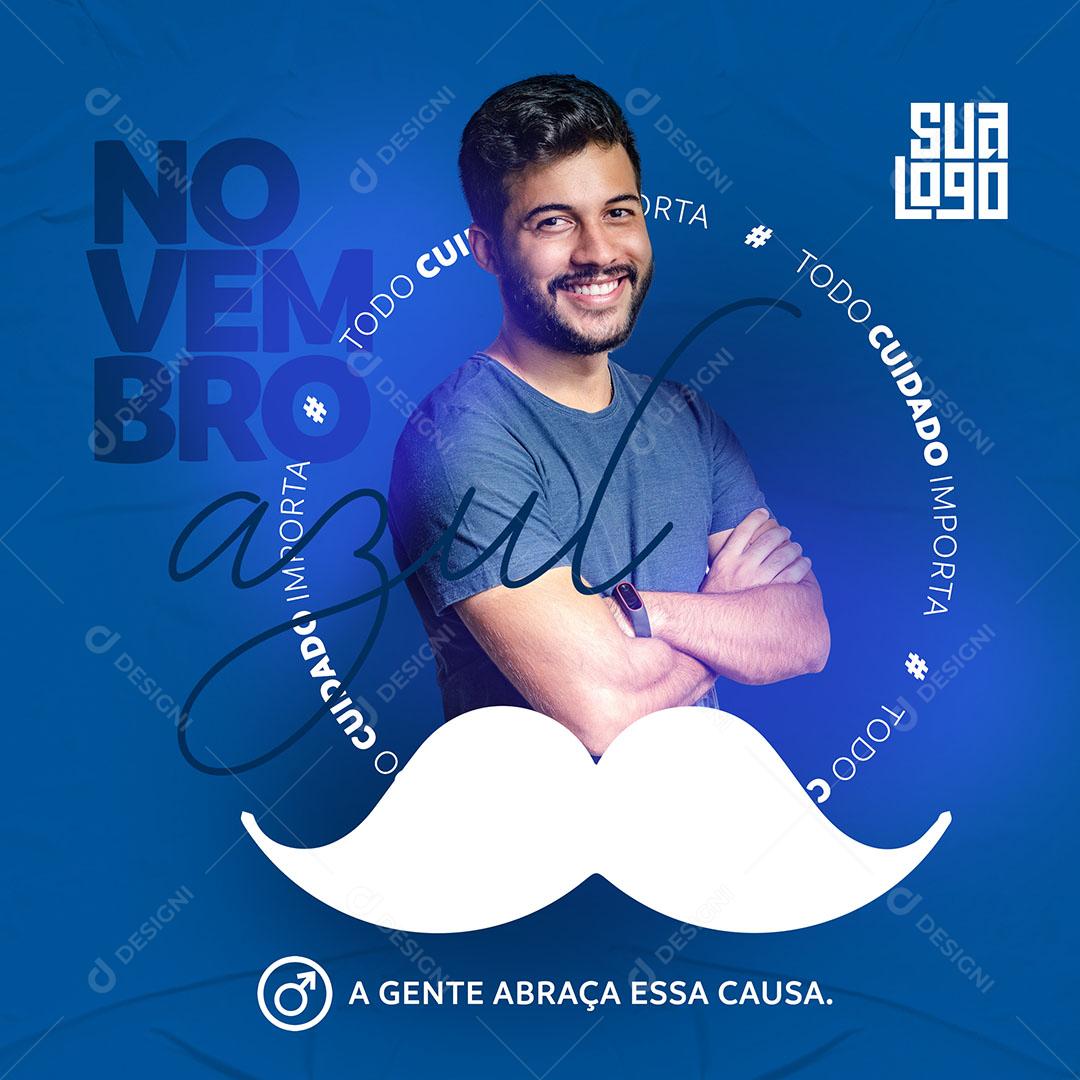 Post Feed Data Comemorativa Novembro Azul Social Media PSD Editável