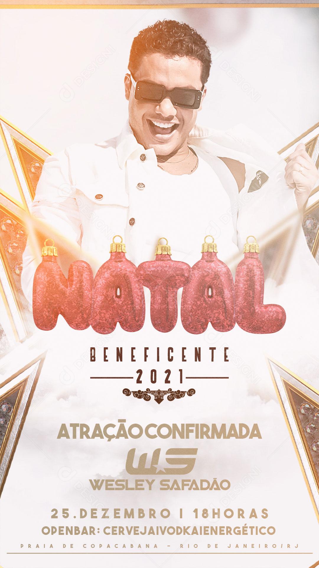 Flyer Story Show Evento Natal Beneficiente Cantor Wesley Safadão Social Media PSD Ed