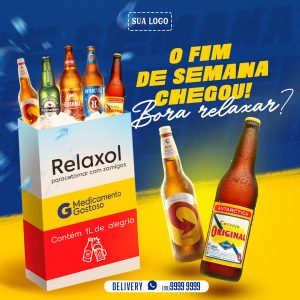 O Fim De Semana Chegou Cervejas Social Media PSD Editável