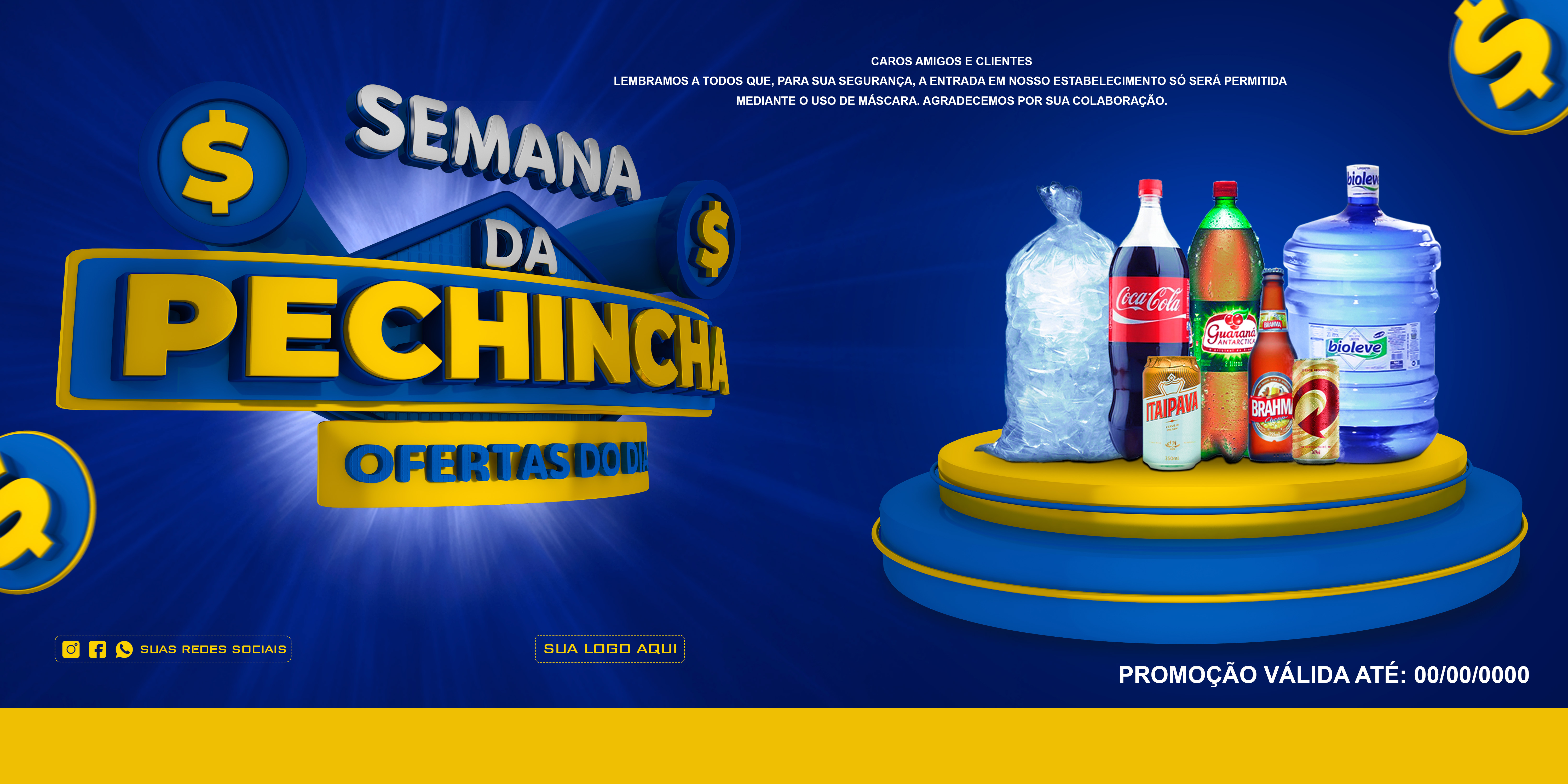 Banner Azul Semana Da Pechincha Ofertas Do Dia Nescau Social Media PSD Editável