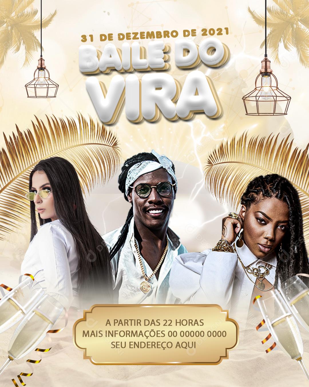 Feed Flayer Baile Do Vira Social Media PSD Editável