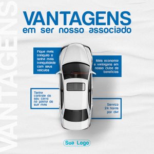 Vantagens De Ser Nosso Associado Carros Social Media PSD Editável