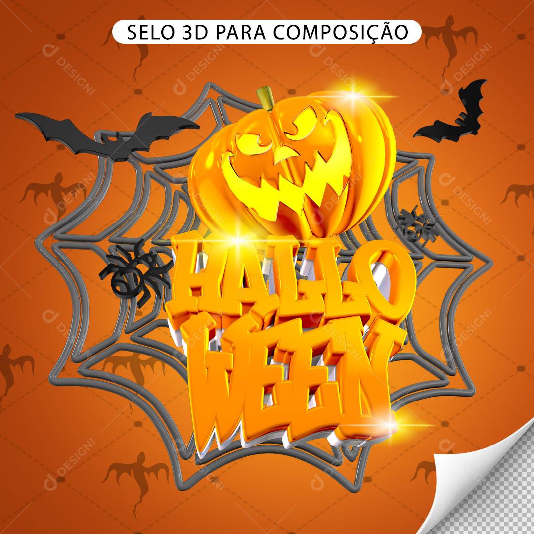 Selo 3D Para Composição Halloween PNG Transparente Sem Fundo