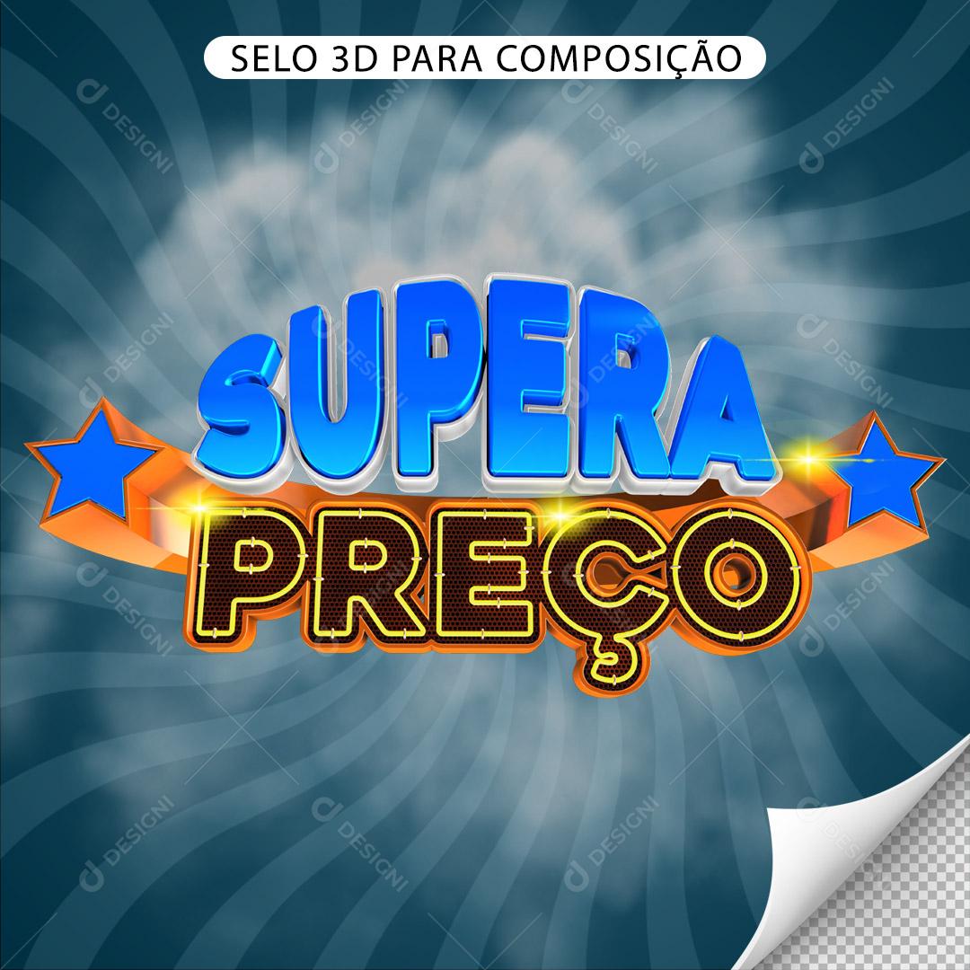 Selo 3D Para Composição Supera Preço PNG Transparente Sem Fundo