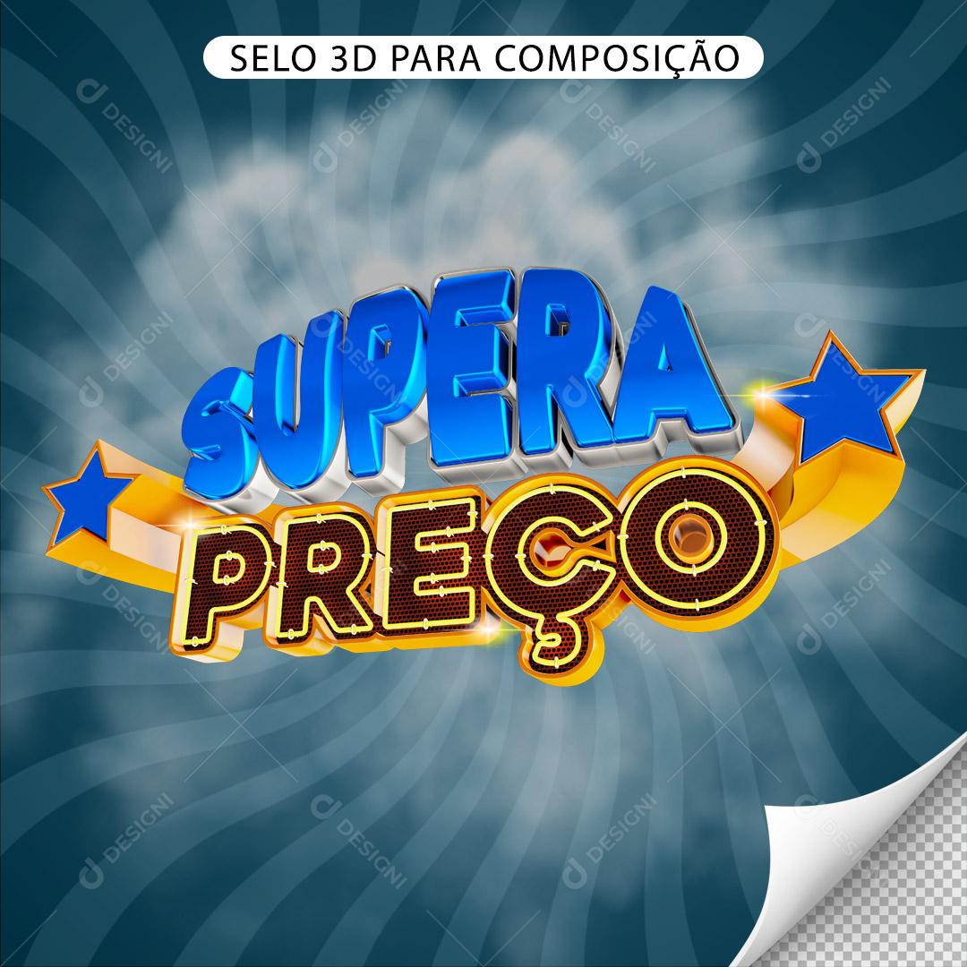 Selo 3D Para Composição Supera Preço PNG Transparente Sem Fundo