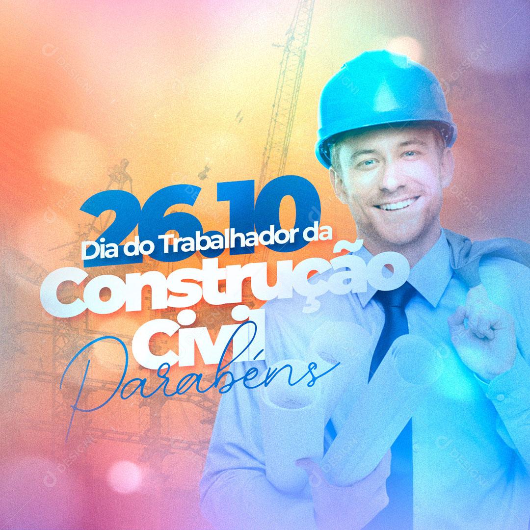 Post Feed Dia do Trabalhador da Construção Civil Social Media PSD Editável
