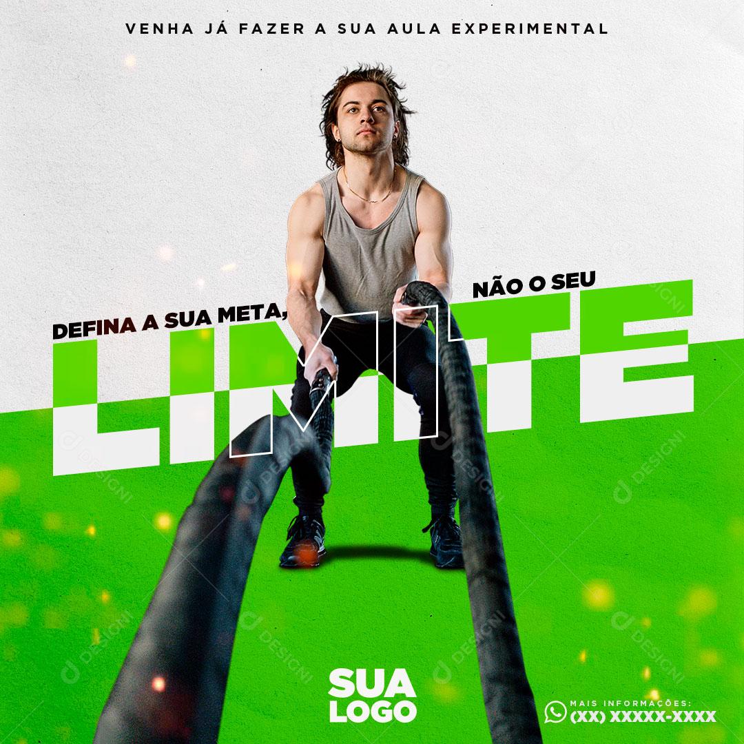 Post Feed Academia Defina Sua Meta Não o Seu Limite Social Media PSD